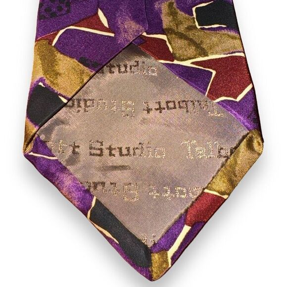 Robert Talbott Purple & Green Camo Handmade in USA Tie - Picture 4 of 6